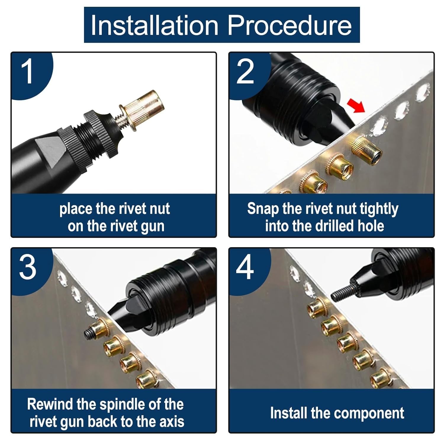Metric & SAE Rivet Nut Set: 920 Pcs for Convenient Storage & Easy Installation