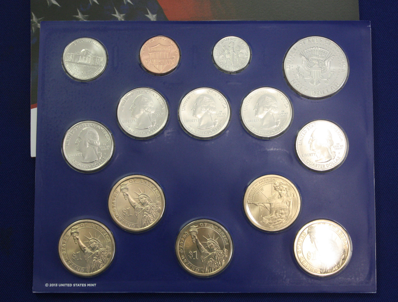 2014 Mint Set. Complete 28 coin set. Includes 14 each "P" and "D" Mint
