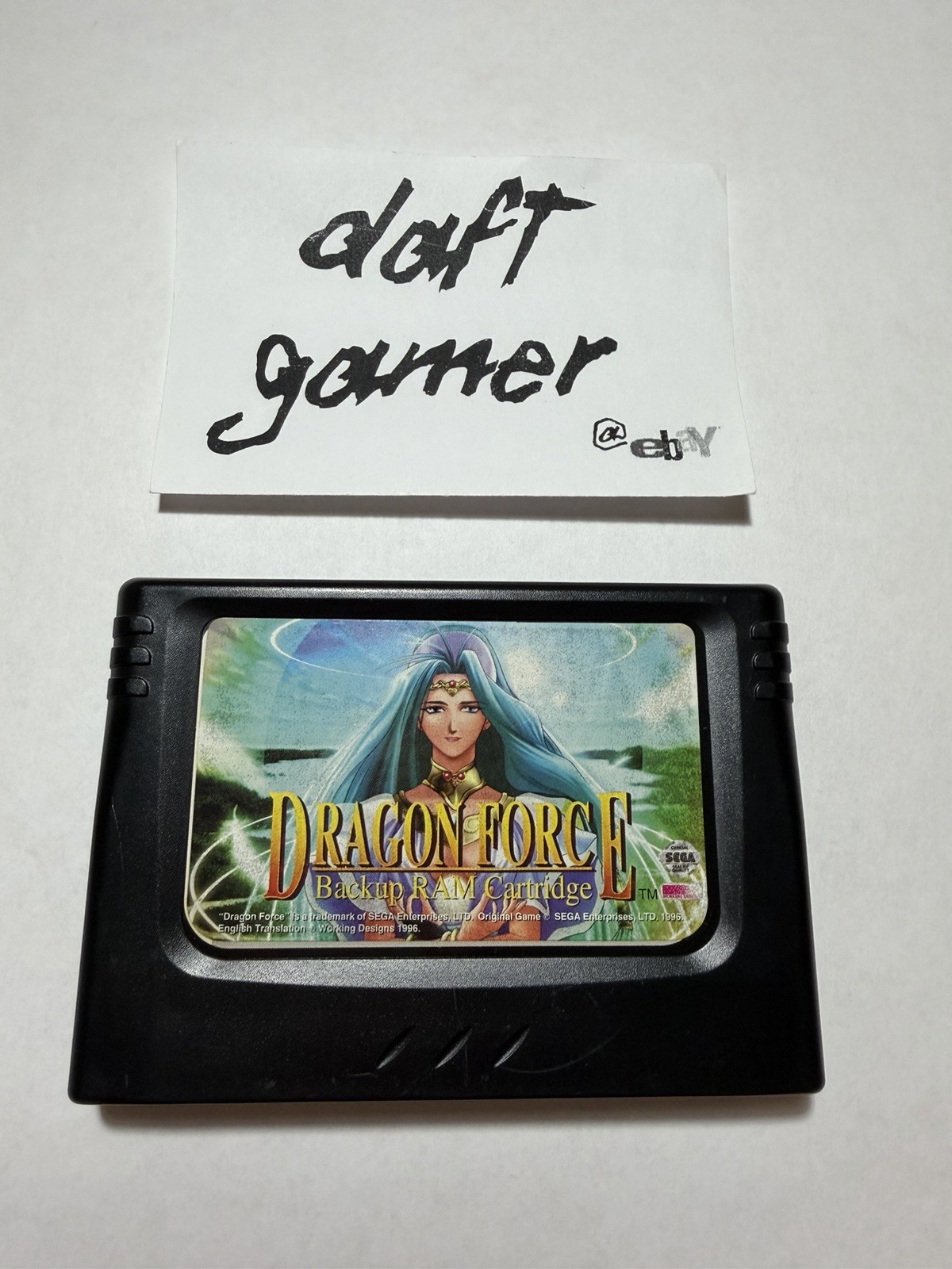 Sega Saturn - Official Dragon Force OEM Backup Memory RAM Cartridge Original