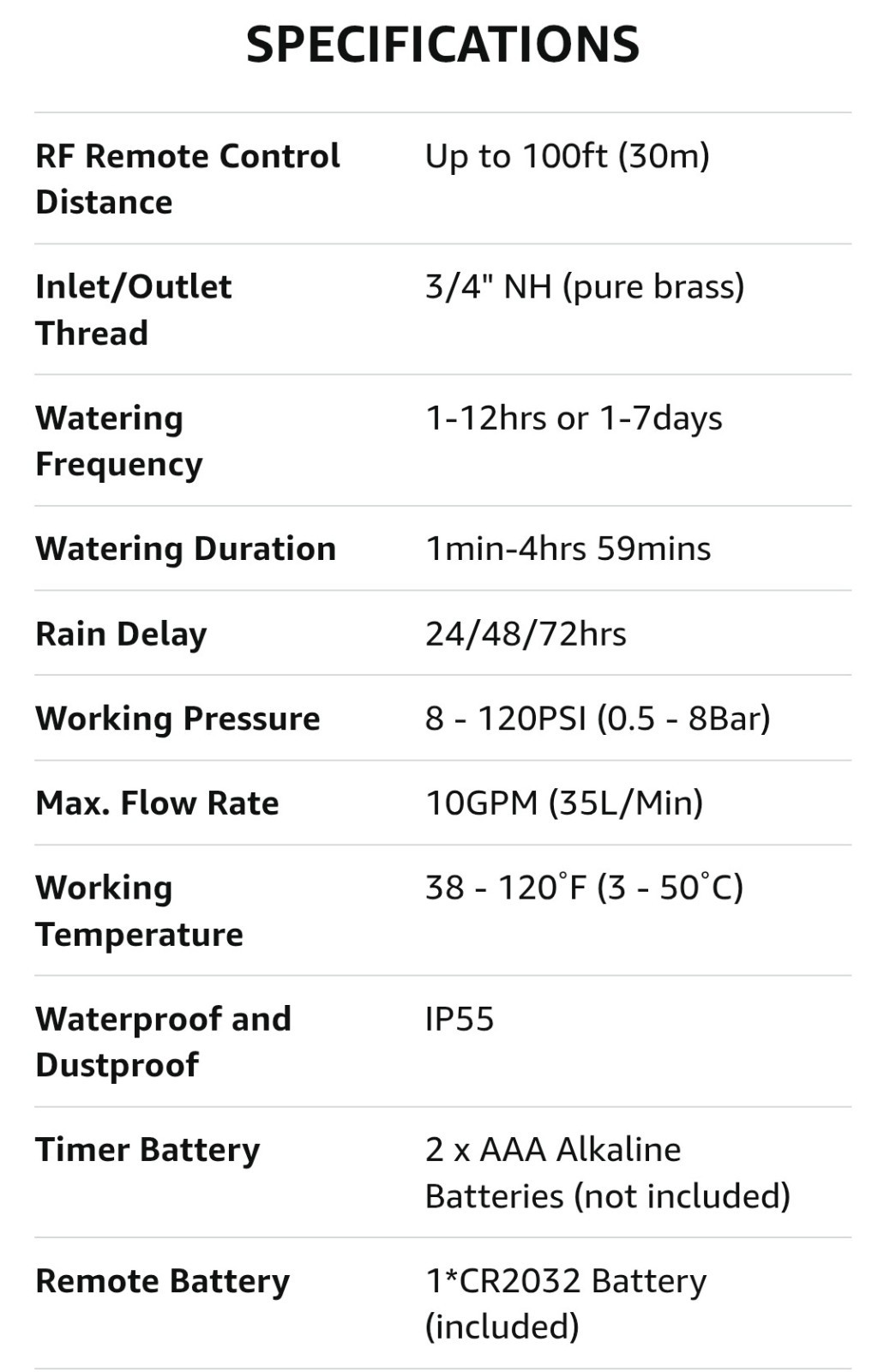 Restmo Remote Control Water Timer Model 0-HT-1A-RF, BSP/NH Thread