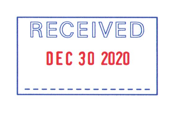Trodat 4750L1 "RECEIVED" Self-inking Date Stamp. Blue/Red. Dates for 10 Years.
