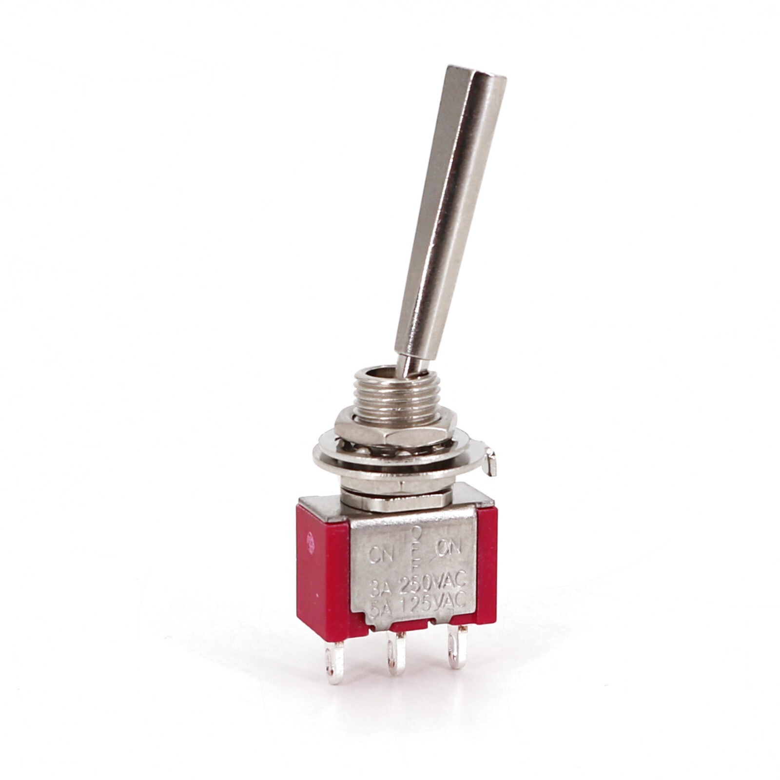 5Pcs SH T8014-U2 Long Flatted Handle ON-OFF-ON Latching SPDT Mini Toggle Switch