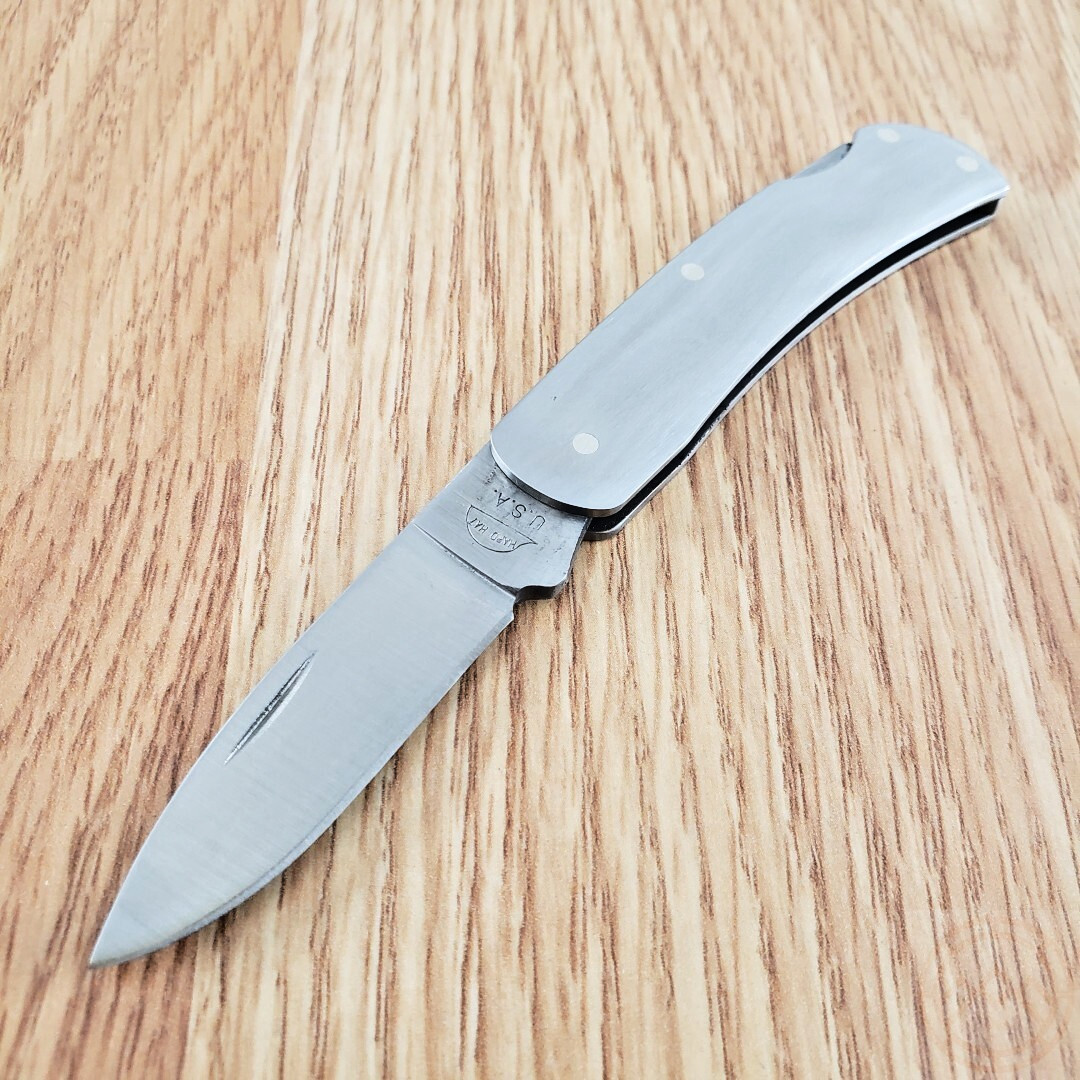 Hard Hat Classic Folding Knife 2.13" Satin Finish Stainless Steel Construction