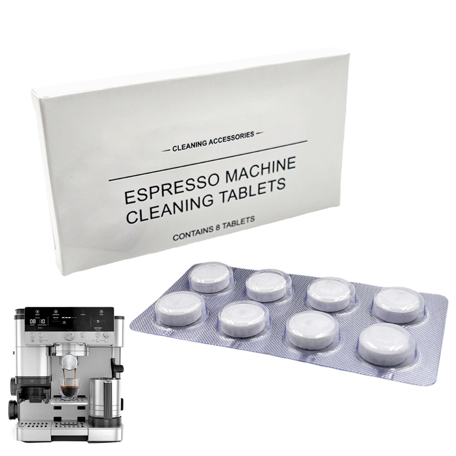 8 Pack Cleaning Tablet Cleaner Residue For BREVILLE Espresso Coffee Machine