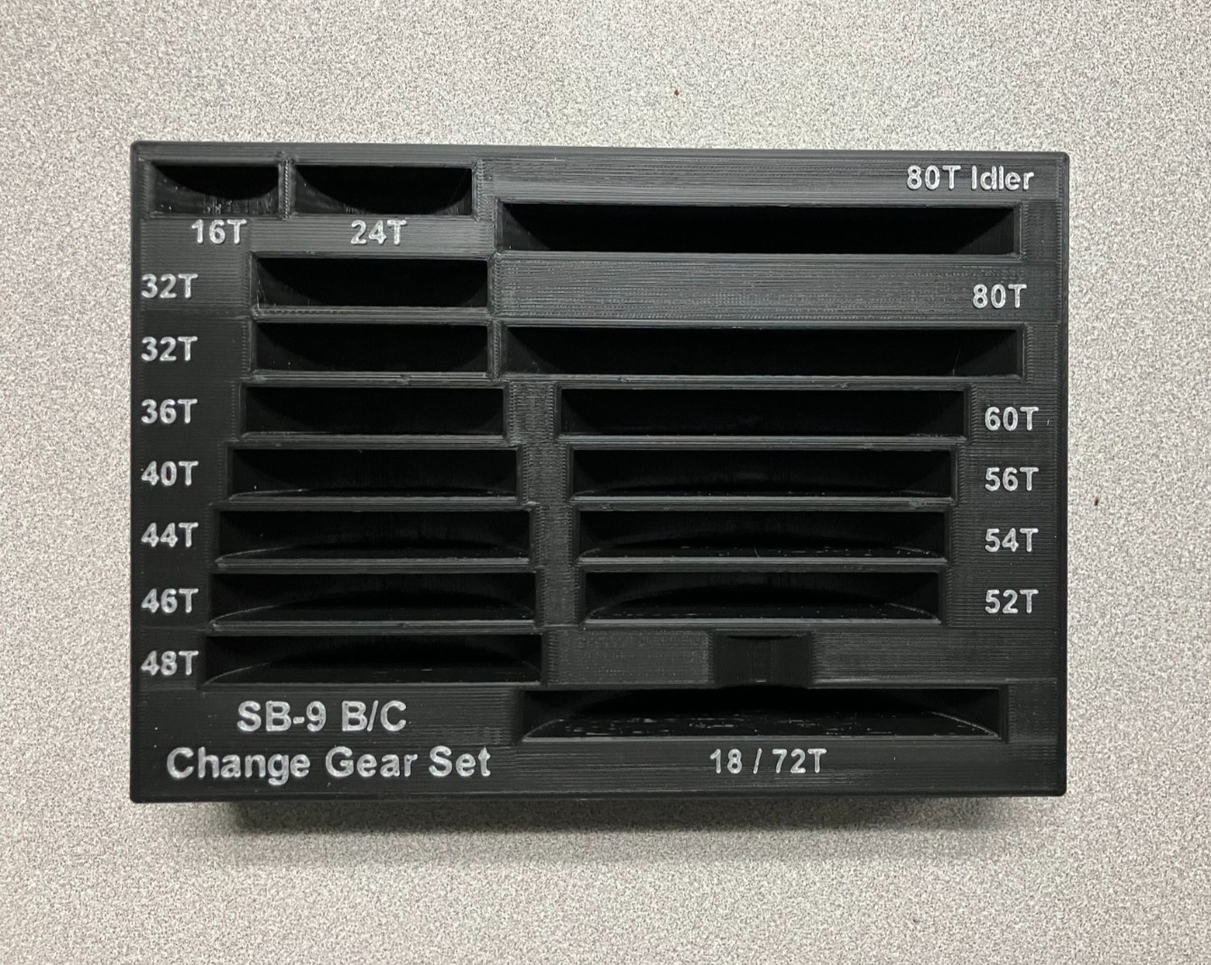 SOUTH BEND SB-9 B/C Lathes Standard Gear Set Case