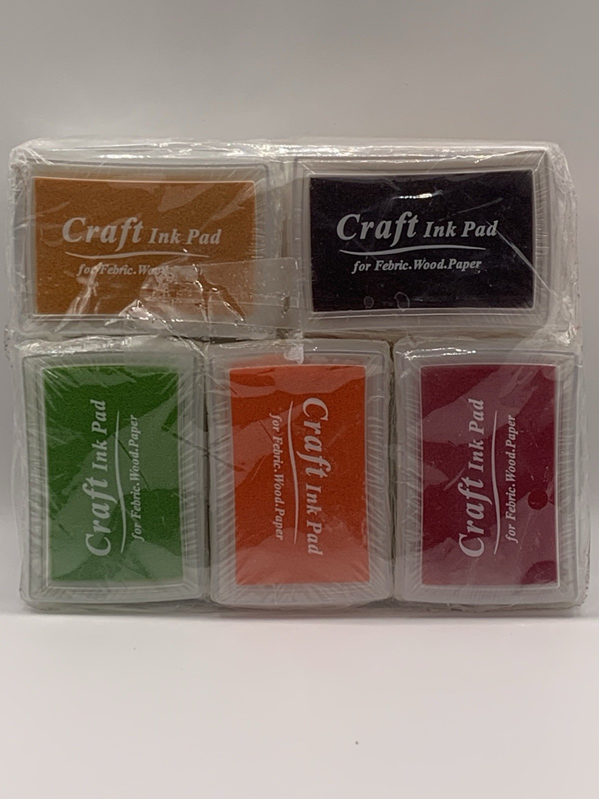 15 Color Craft Ink Pad Set for Stamps Paper Wood Fabric DIY Projects Scrap