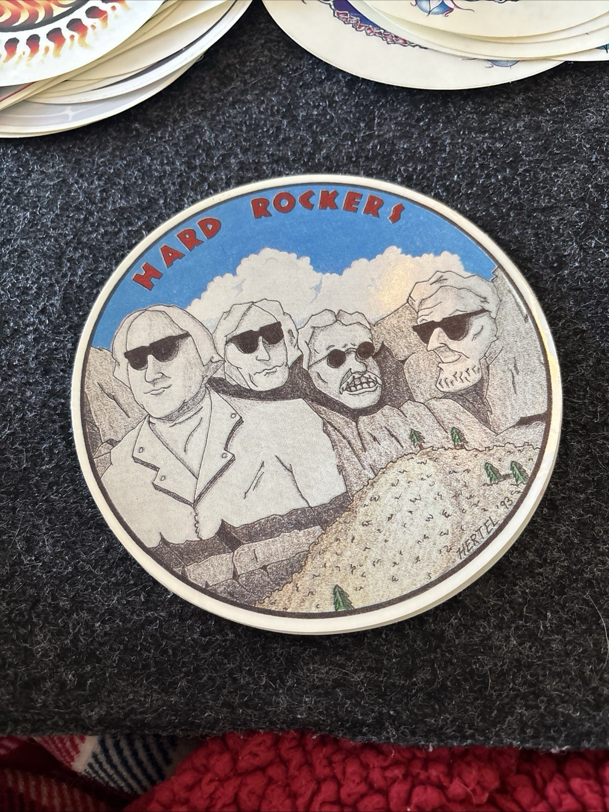Vintage 1993 Grateful Dead Sticker Mt Rushmore hard rockers Hertel