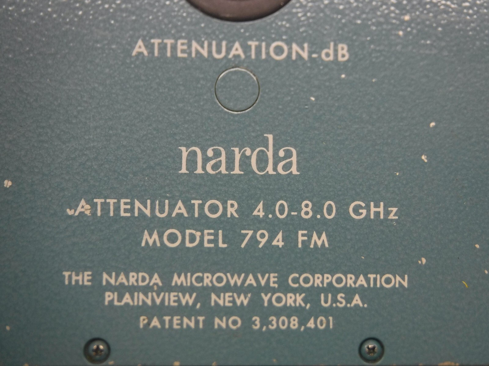 Narda Model 794 FM Attenuator 4.0-8.0 GHz