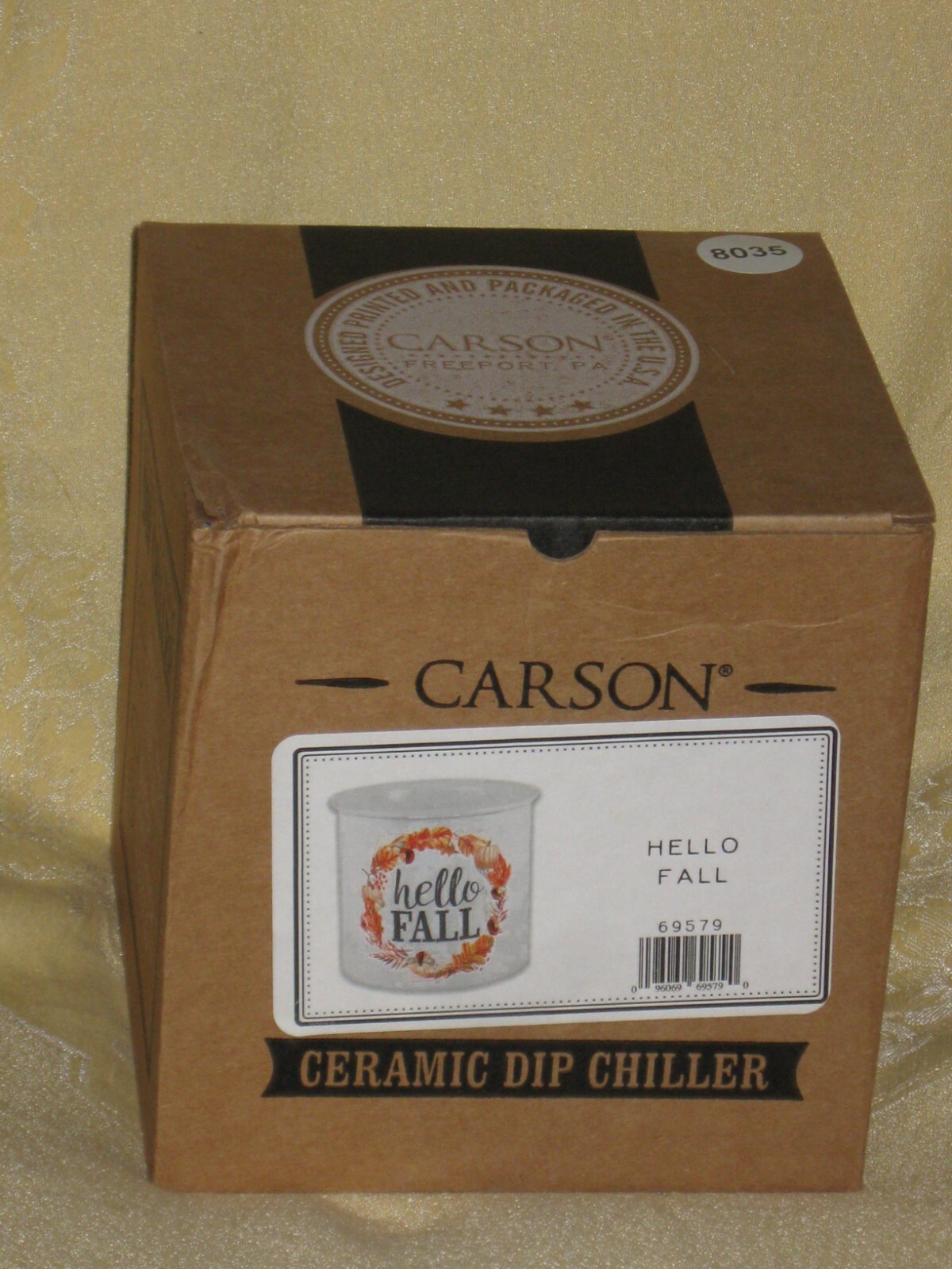 Carson's Hello Fall (2) Piece Dip Chiller Ceramic NIB