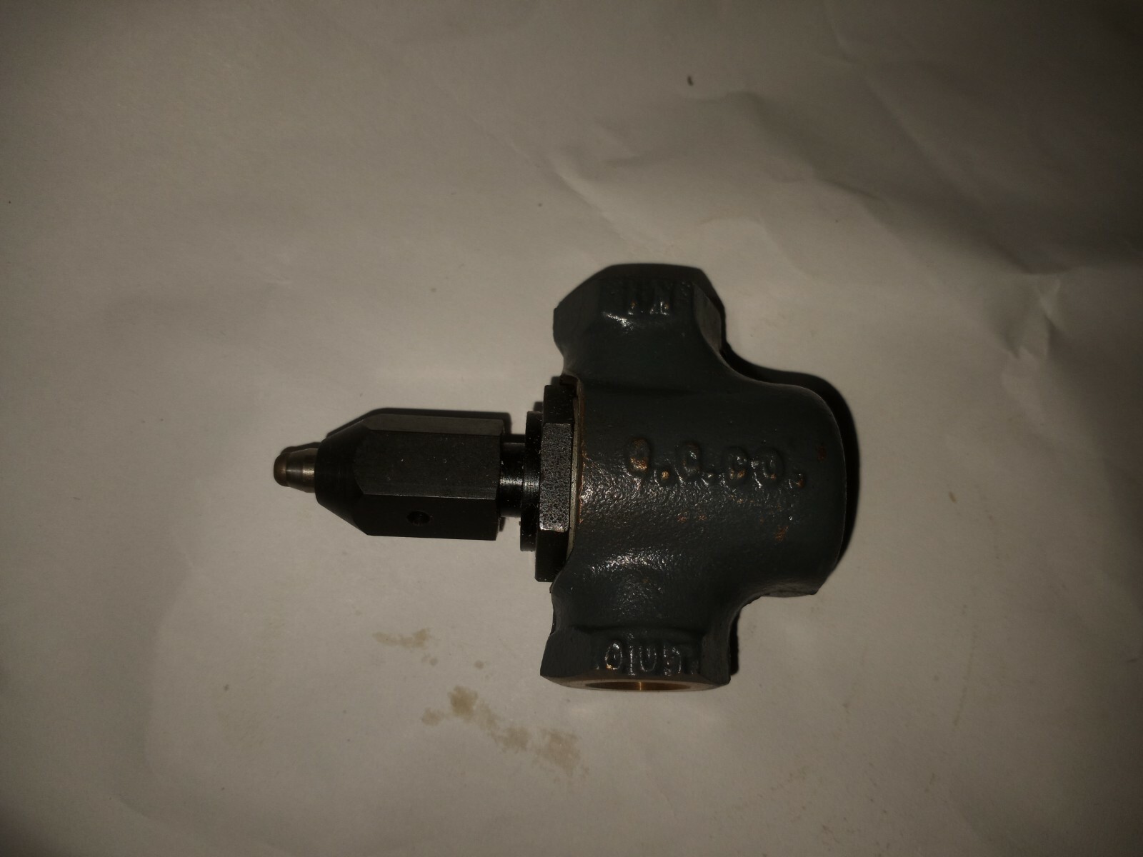 NEW RARE GENUINE KINGSBURY MACHINE TOOL CORP. BRASS VALVE WITH NIPPLE SHUTOFF