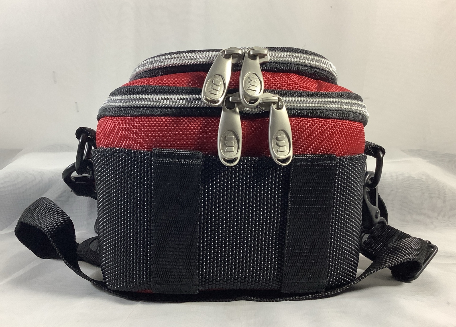 Monster Compact Camera Bag Case with Adjustable Shoulder Strap Black Red Silver