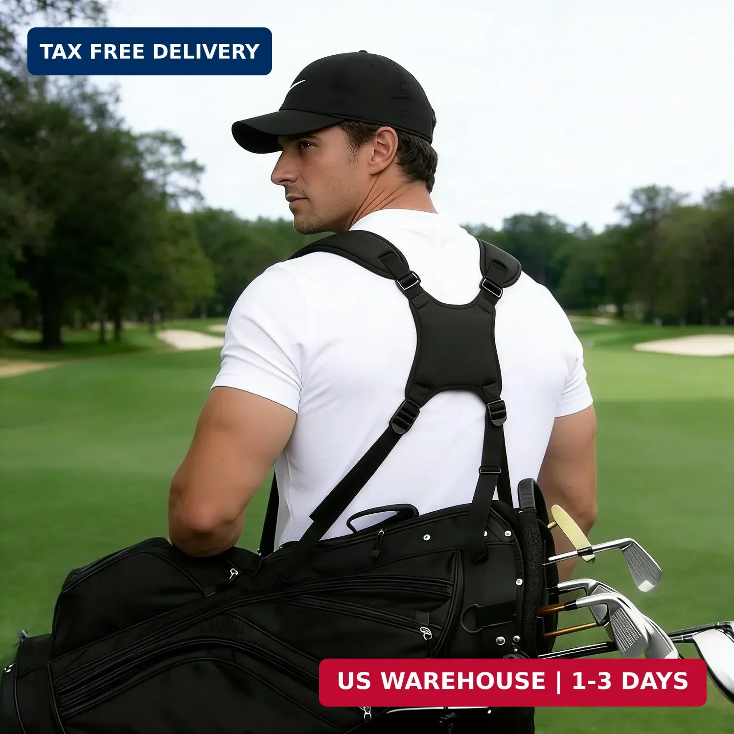 Universal Double Shoulder Strap Adjustable Padded Backpack Straps | For 4-point