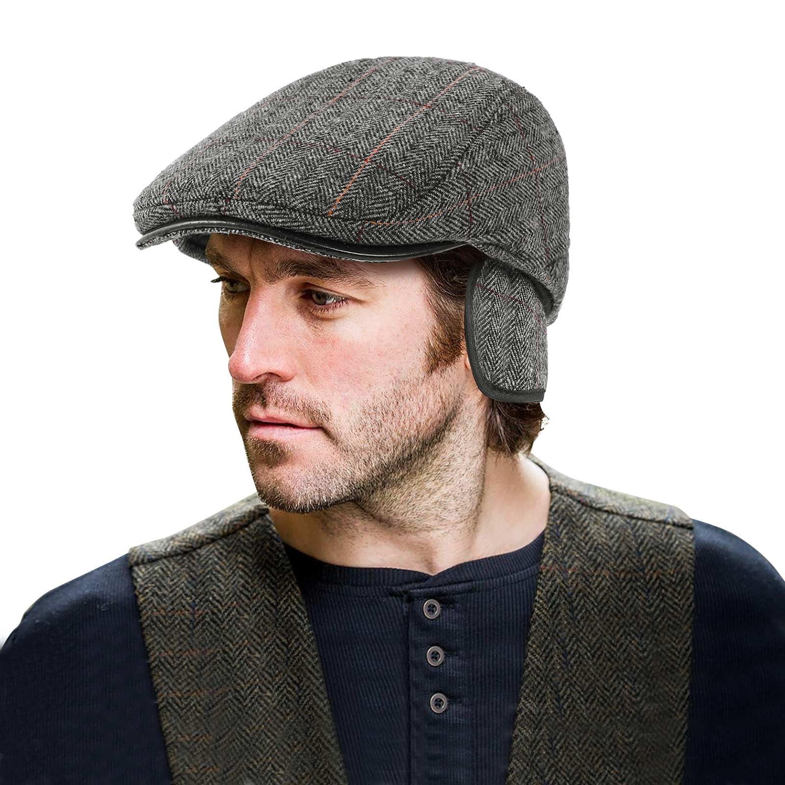 DOCILA Ivy Cap for Men Retractable Invisible Earflap Caps Warm Outdoor Ear Co...