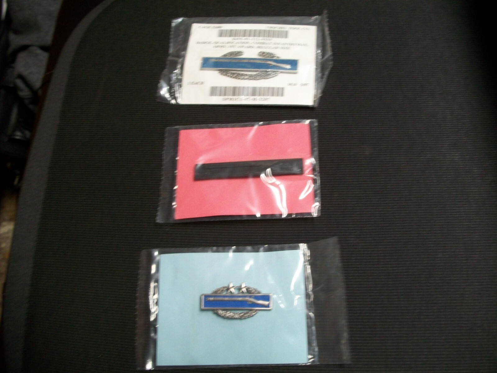Lot of 3 Assorted NEW US Army First Award CIB Combat Infantry Badge