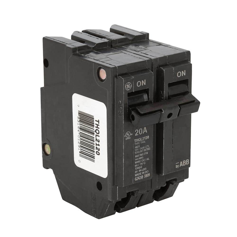 GE Q-Line 20 Amp 2 in. Double-Pole Circuit Breaker