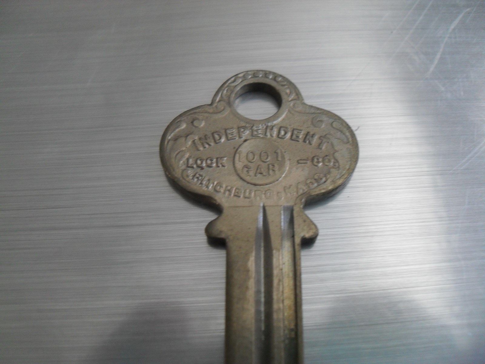 Vintage, Fancy 1001 GAR Key Blank Independent / Fitchburg ,Mass. Lock Company
