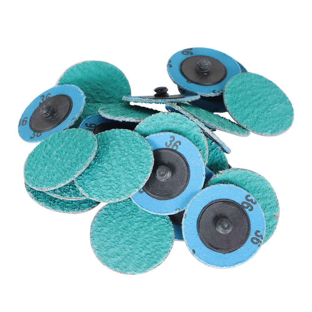 Zirconia + Grind Aid Quick Change Sanding Discs Type 25 Pcs 2" 36 Grit