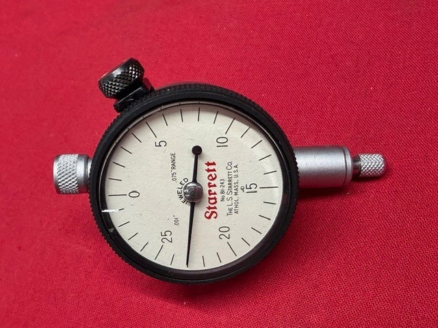 Starrett 81-243J Dial Indicator, 0-.075" Range, 0-30 Continuous Dial IN STOCK