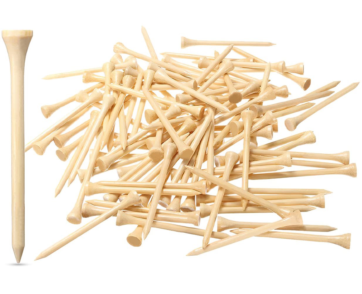 250 Pack Professional Bamboo Golf Tees 3-1/4 Inch - Stronger Than Wooden Golf...