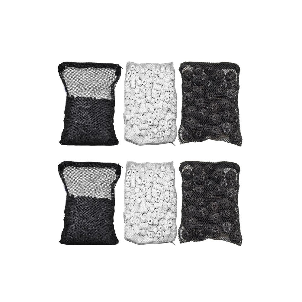 Aquarium Filter Media Kits Double Pack  Activated Carbon, bio Ball, Ceramic R...