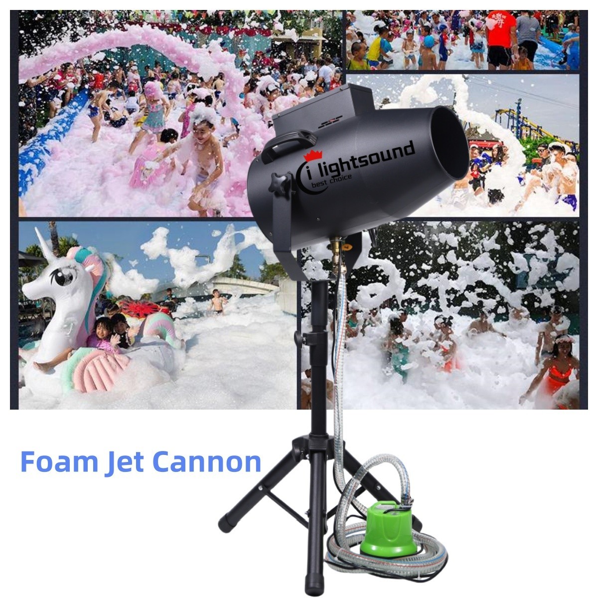 outdoor simming party foam machine 2000W Bubble cannon foam jet machine+pump