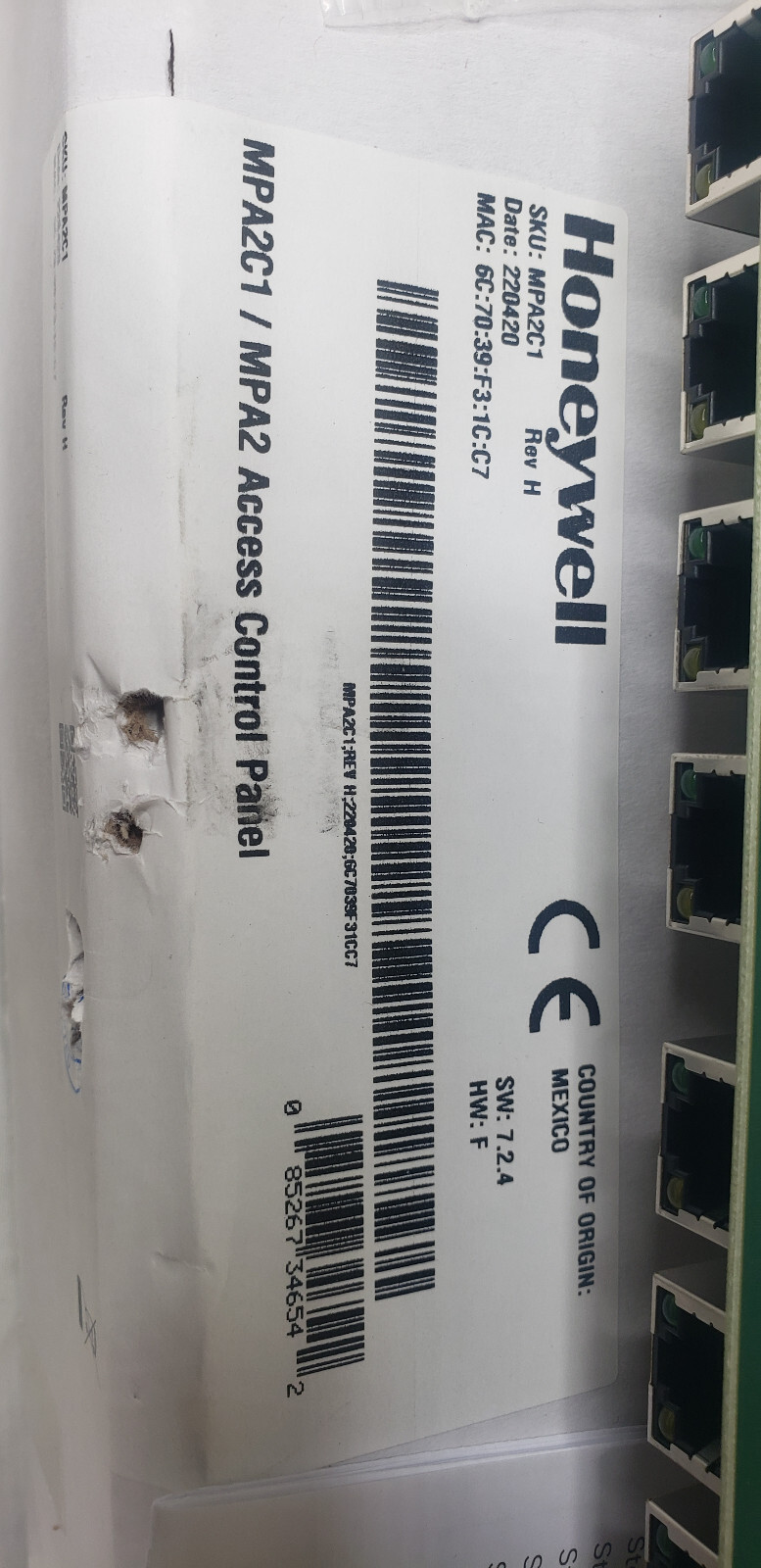 Honeywell MPA1002U-MPS 2 Door Access Control Kit