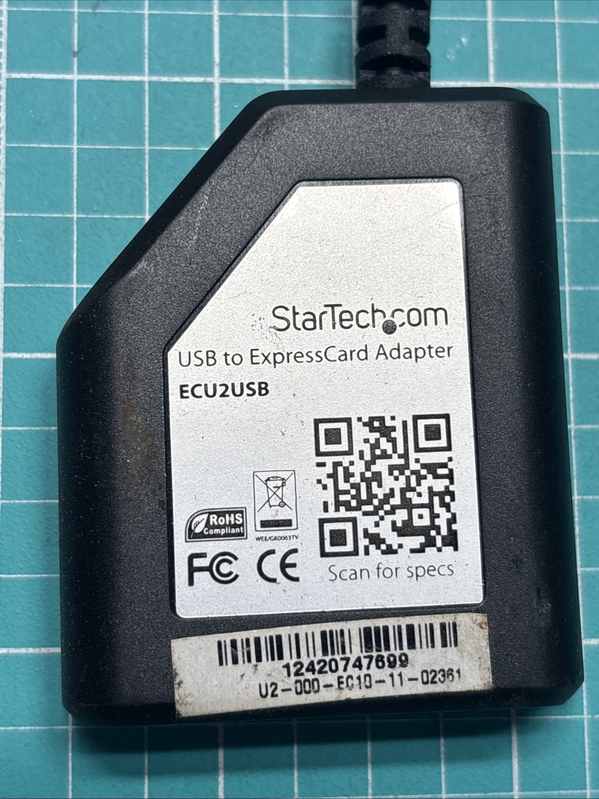 Startech ECU2USB, USB To Express Card Adapter, 8", Free US Ship