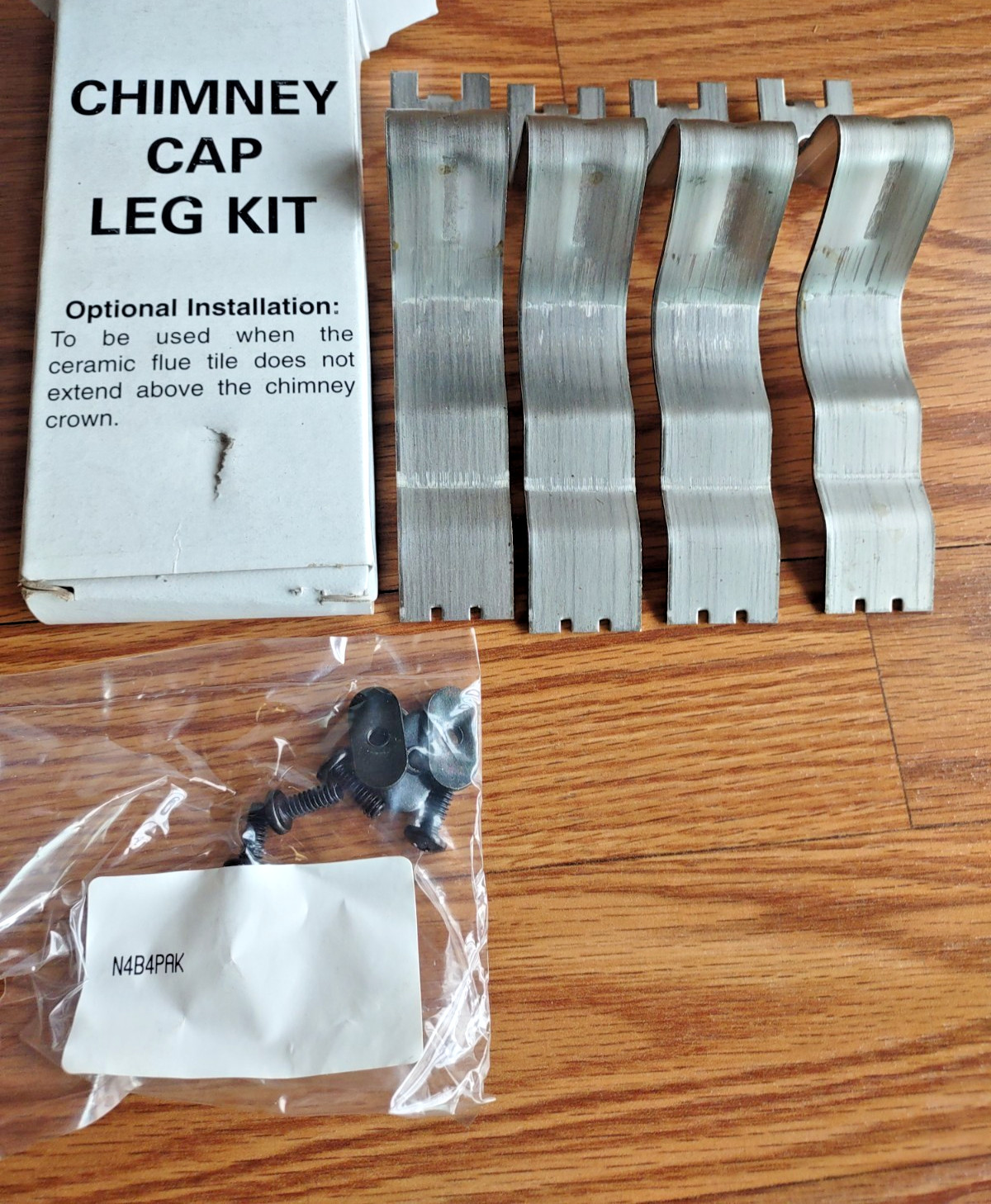 Chimney Cap Leg Kit Installation Assembly Stainless Steel SCLK NEW