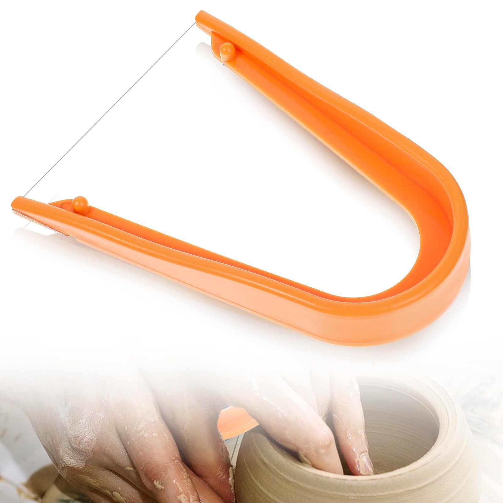 Pottery Clay Wire Cutter 5.12 x 3.74 Inch Plastic Clay Wire Cutter Hand Potte...