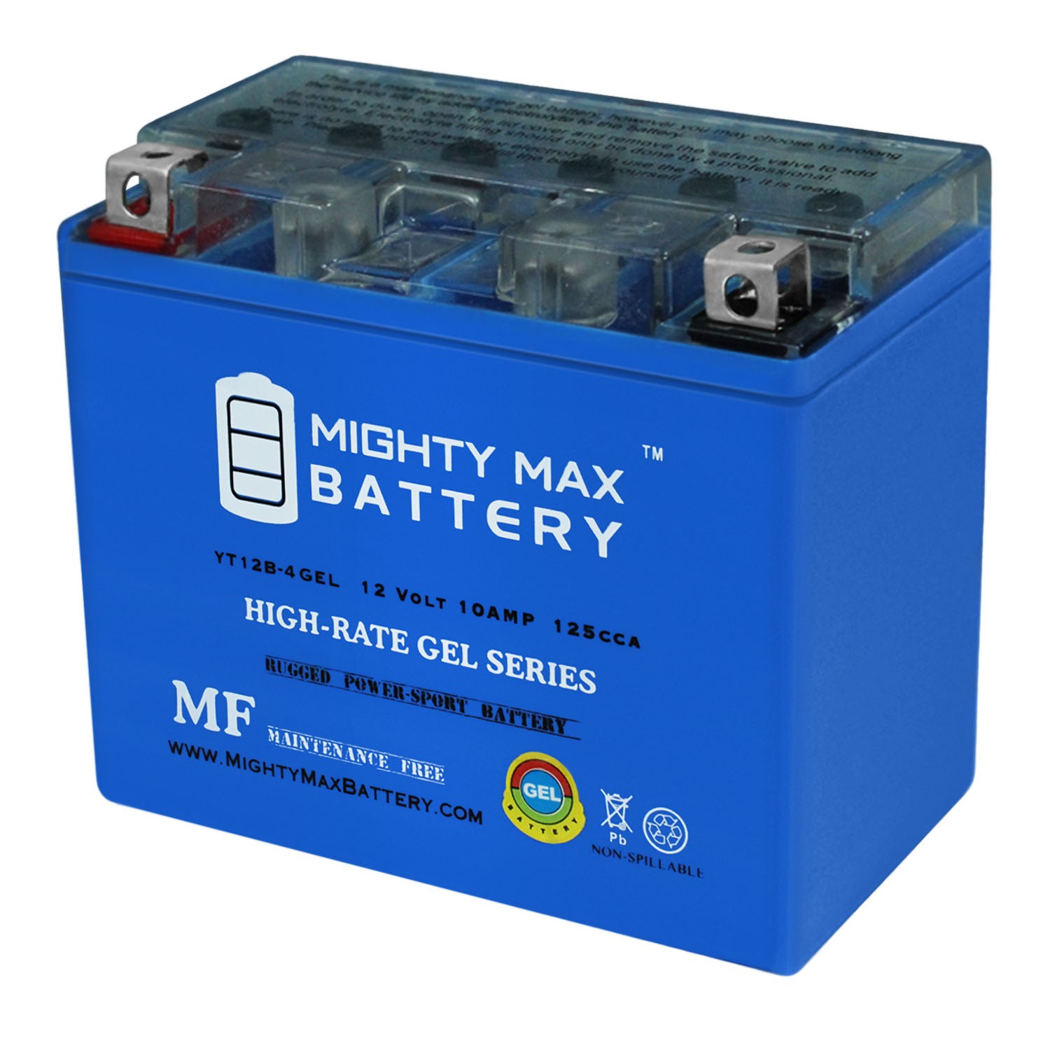 Mighty Max YT12B-4 GEL 12V 10Ah Replacement Battery for Odyssey PC545
