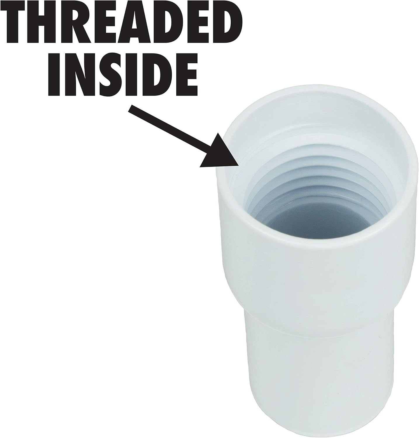 Replacement 1.5 Inch Pool Vacuum Hose Cuff - Strong ABS Construction (2-Pack)