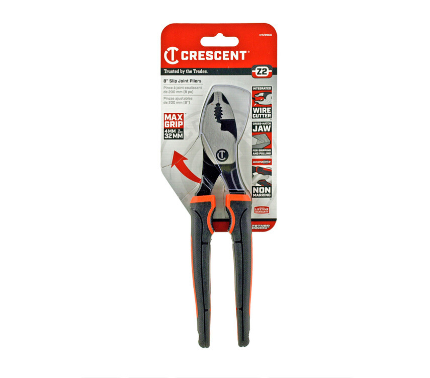 Crescent HTZ28CG  Z2 Dual Material Slip Joint Plier 8"