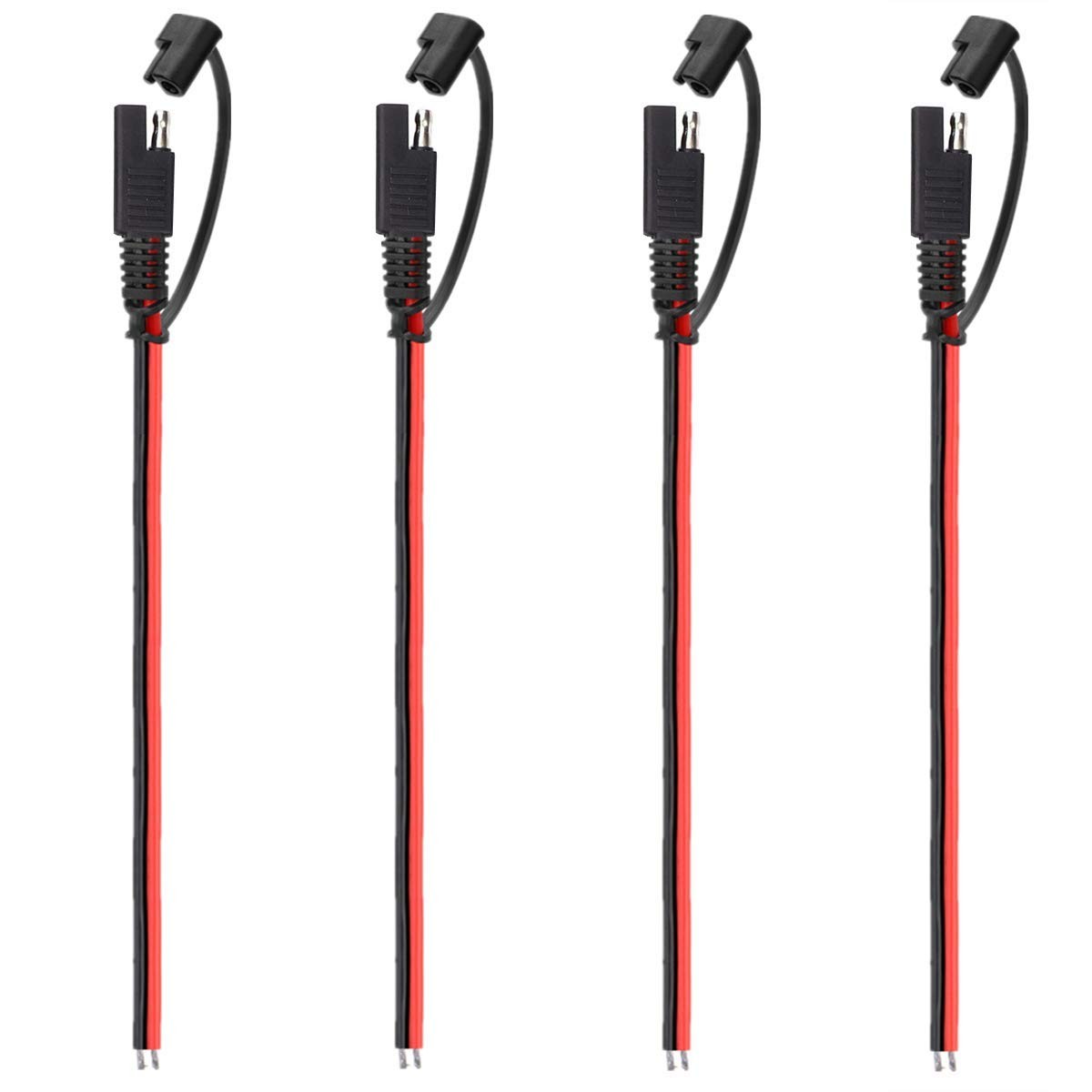 4 PCS 12V SAE to SAE Quick Disconnect Extension Cable with DC Connection Cord