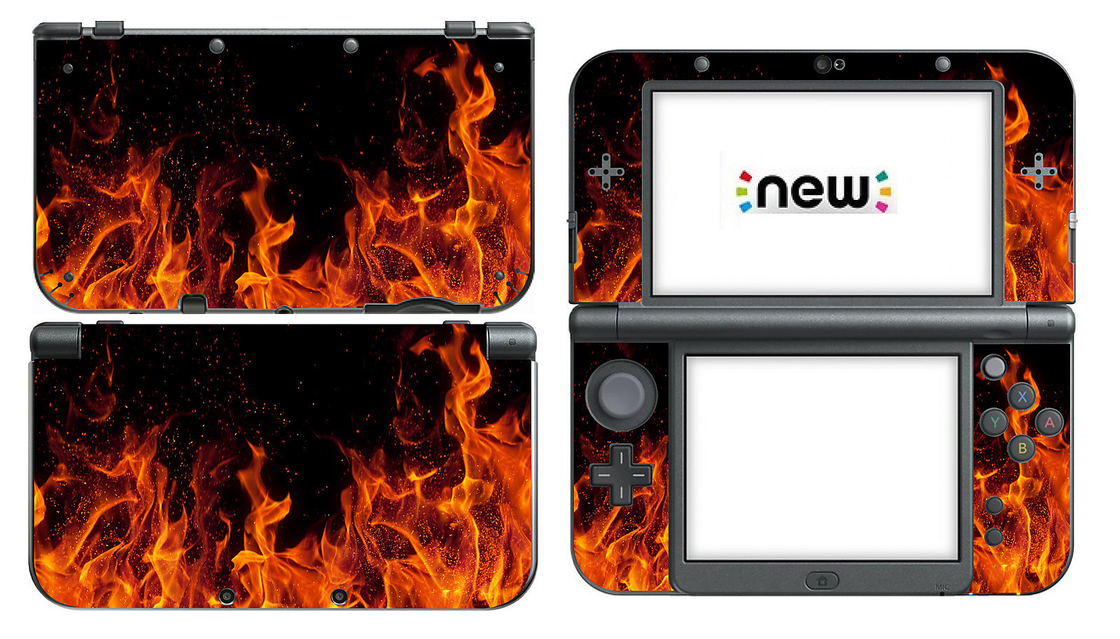 Fire 304 Vinyl Decal Skin Sticker Game for Nintendo New 3DS XL 2015