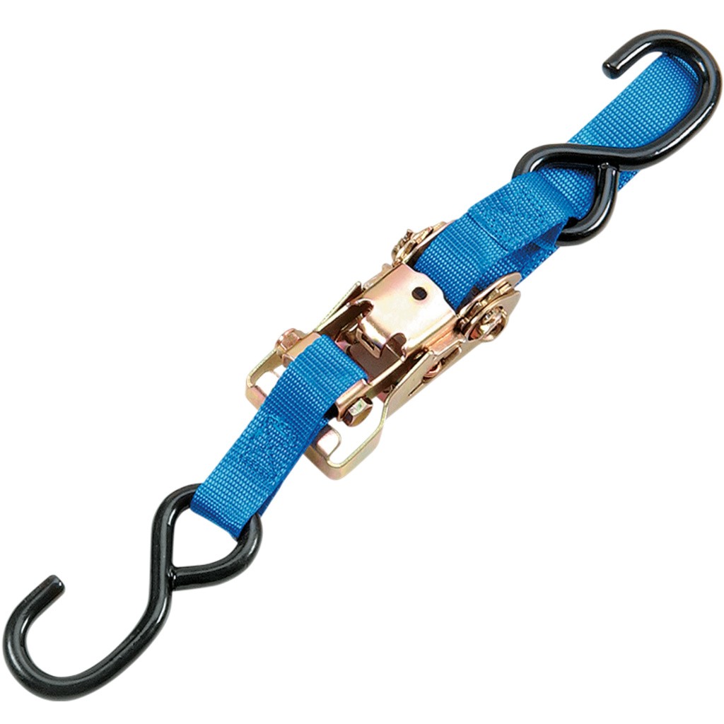 Parts Unlimited 3920-0082 1.5" Heavy-Duty Ratcheting Blue Tie Downs