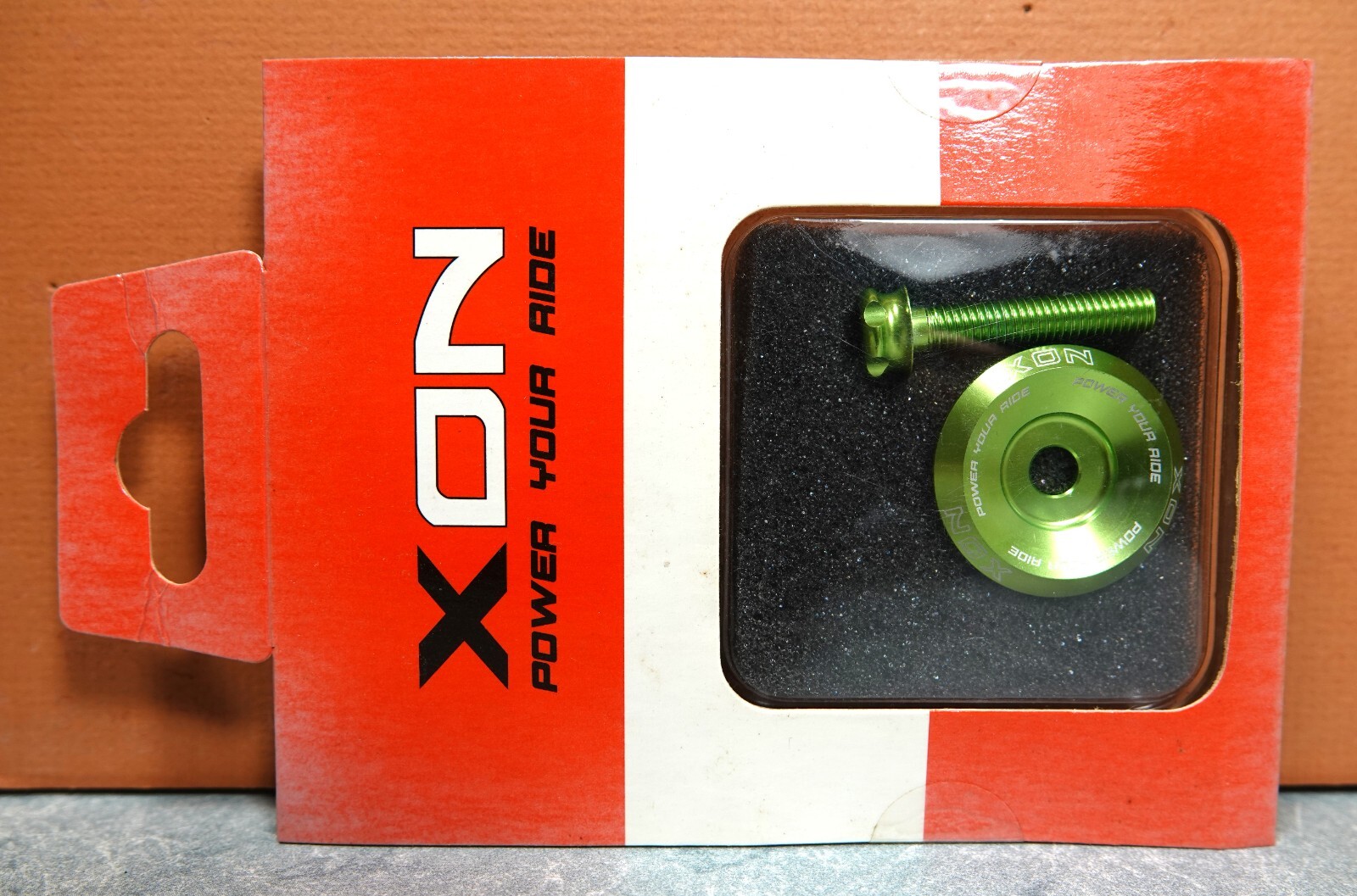 XON M6 X 30 CNC HEADSET CAP ANTI-FREEZE GREEN