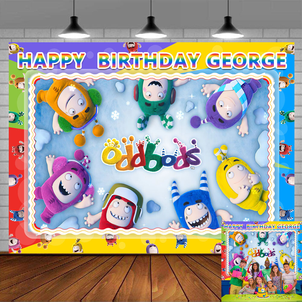 Oddbods  Personalised Custom Banner Backdrop Party Supplies Birthday Gift