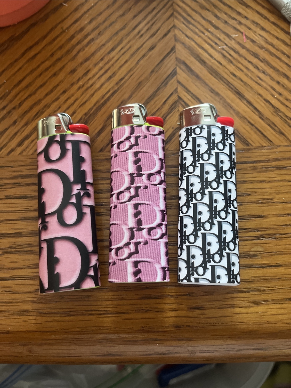 New 3 Custom Lighters Dior Designer Special Edition Bic Collect Well Made!