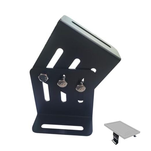 Pcs (2 Sets) Adjustable Solar Panel Tilt Mount Brackets, Heavy Duty 4 Black