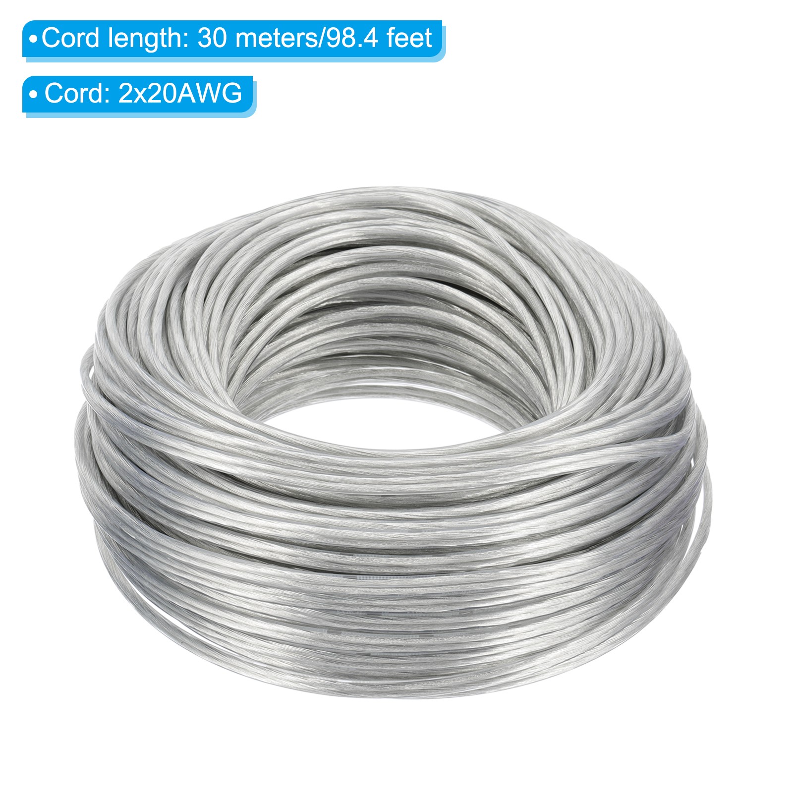 98.4Ft 20/2 PVC Covered Wire, 300V Electronic Wire