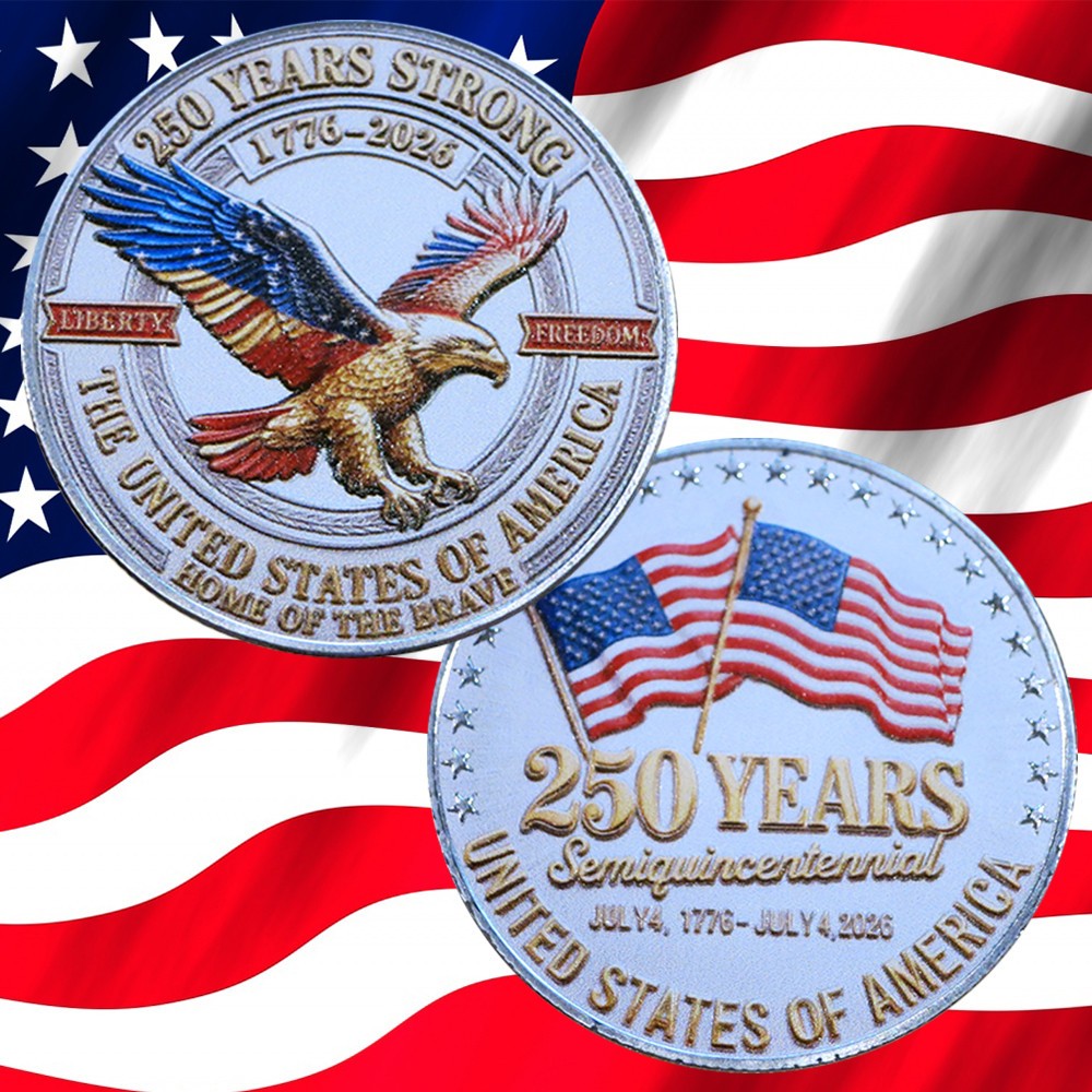United States 250 Anniversary Challenge Coin Commemorative US 1-pc ar