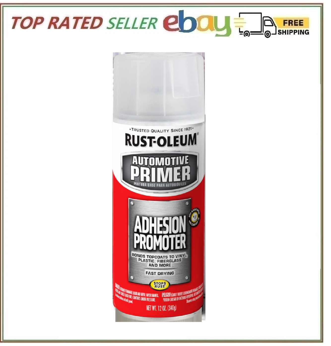Rust-oleum Automotive Adhesion Promoter Clear Spray Paint For Vinyl Plastic 1...