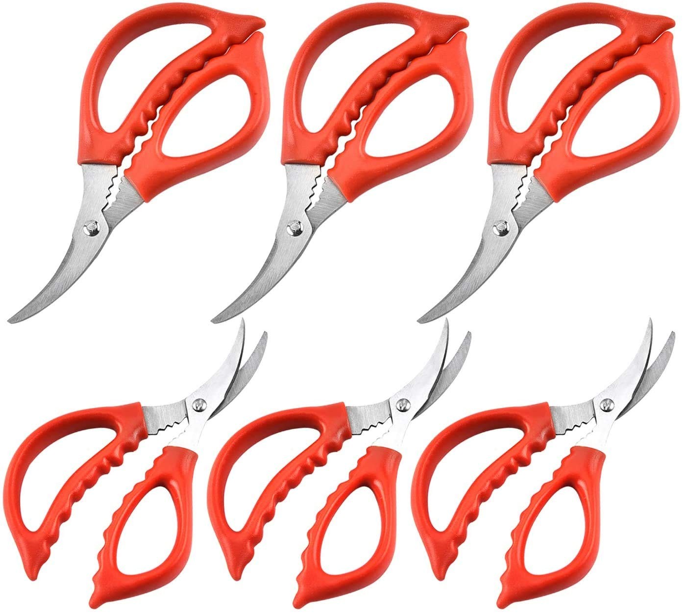 6 Pack Kitchen Seafood Scissors Kitchen Seafood Fish Crab Shrimp Lobster Scis...