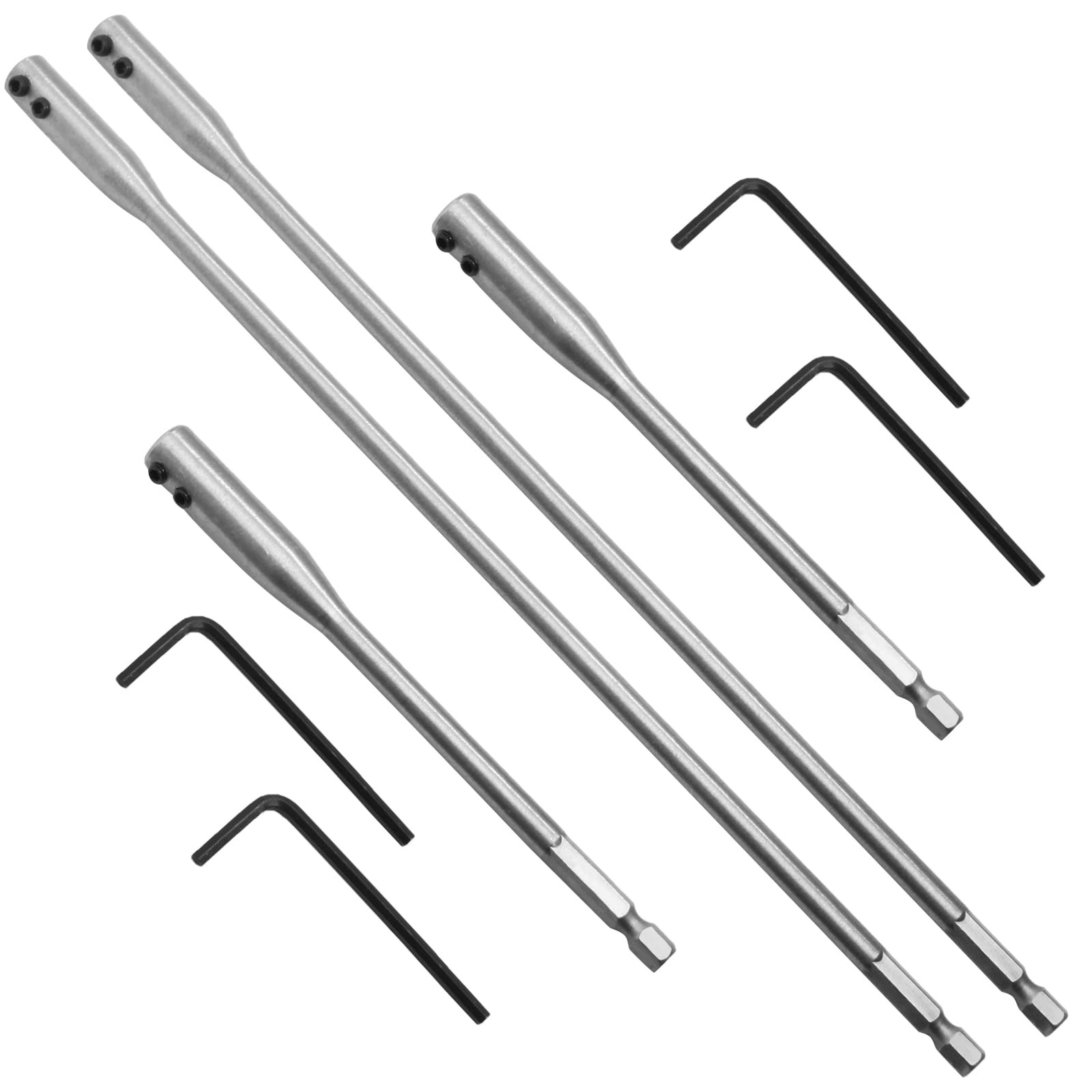 8 Packs High Carbon Steel Drill Bit Sets, Drill Extension Bits Holder Wood Sp...