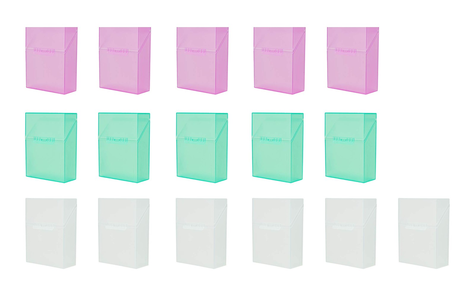 16 Pack Plastic Crayon Boxes Hinged Lid Snap Closure School Art Storage