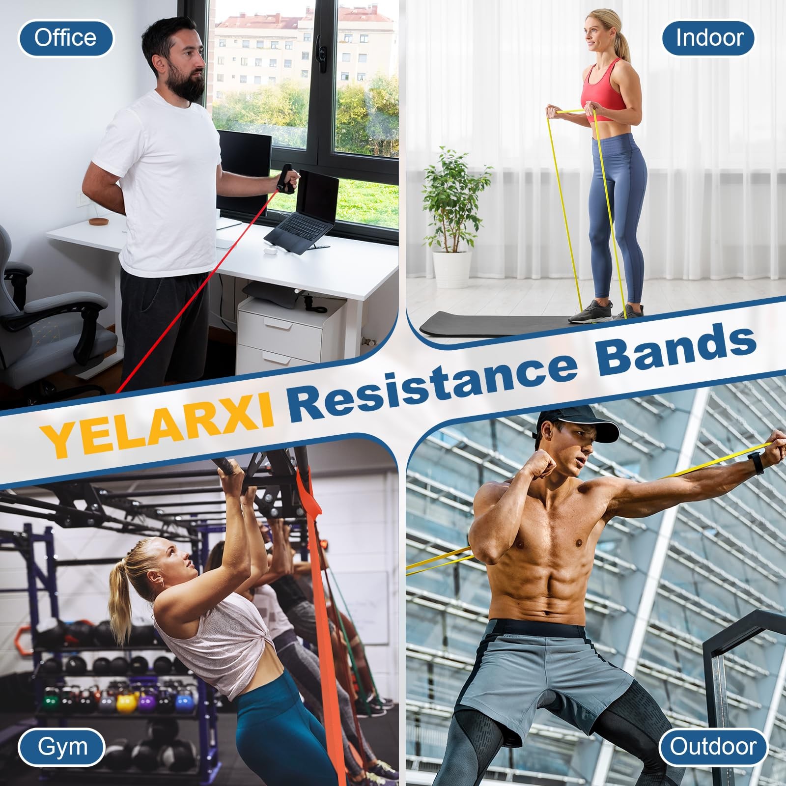 Resistance Bands for Working Out, Pull Up Bands, 5 Levels Pull Up Assistance ...