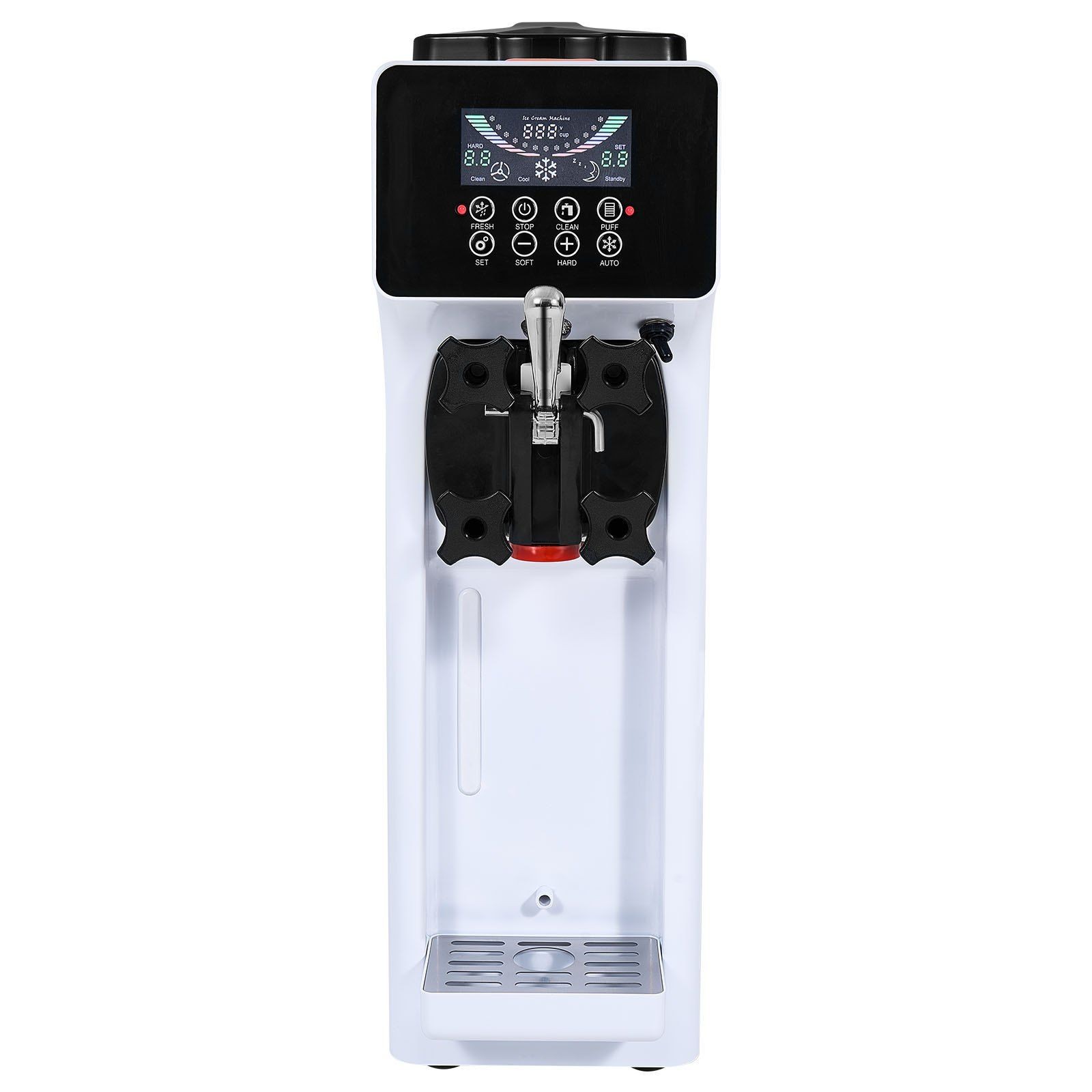 10.6QT/H 1000W Single Flavor Soft Serve Machine, 4L Hopper & 1.6L Cylinder