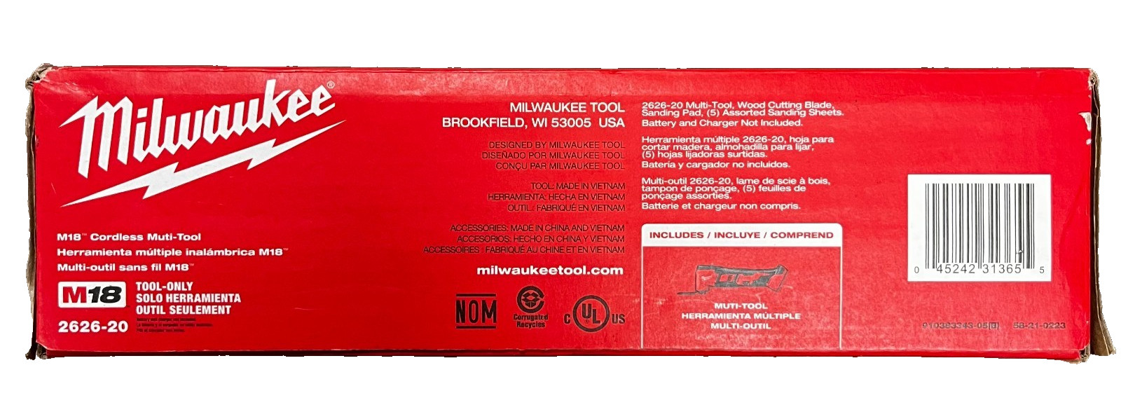Milwaukee 2626-20 M18 Cordless Multi Tool (Tool Only)