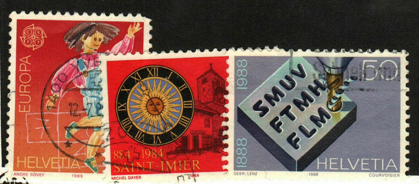 Switzerland #745, 824, 834 used