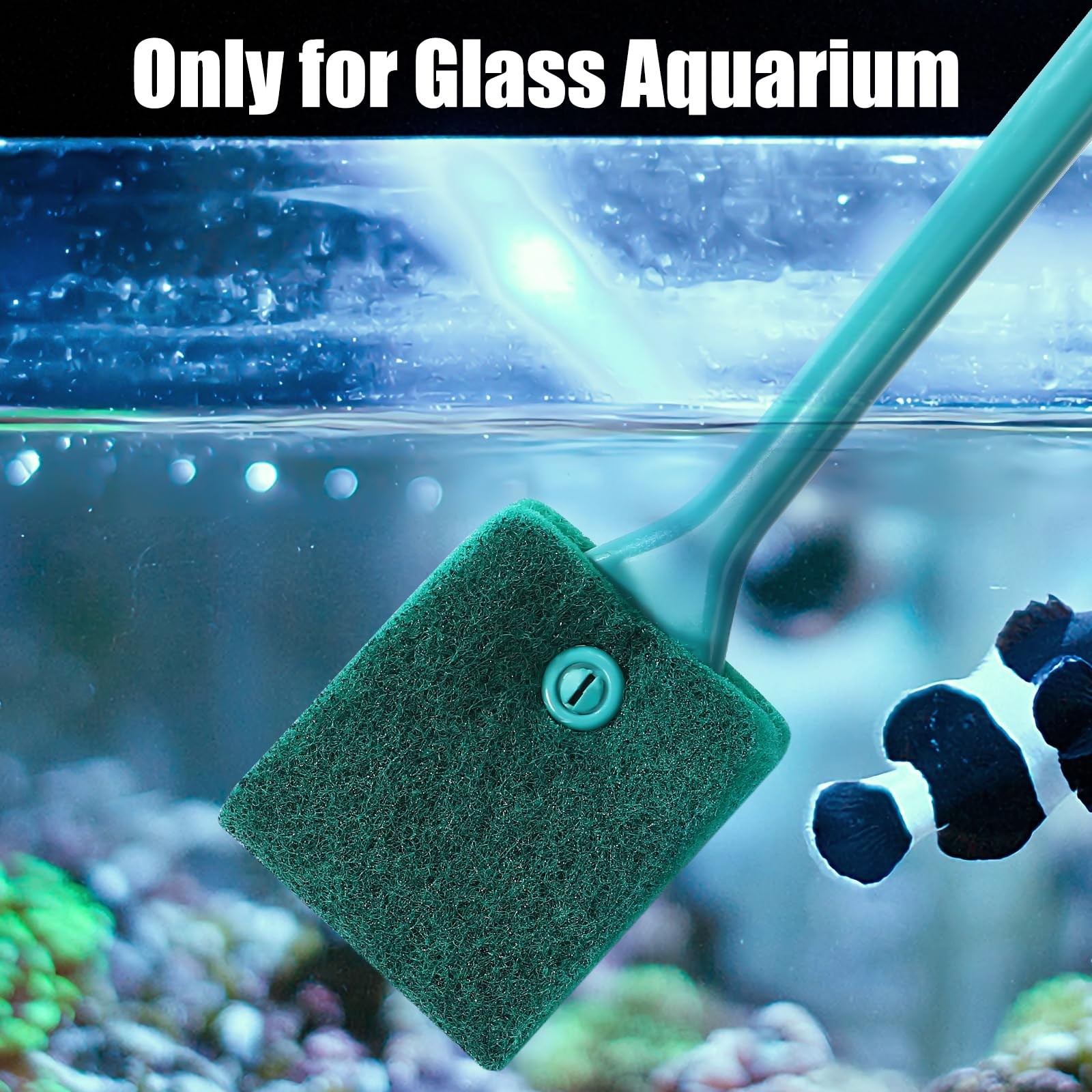 Aquarium Double Sided Sponge Cleaning Brush Scrubber Algae Scraper Cleaner